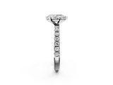 White gold Pear Solitaire Pavé Band with Four-Prong Setting_175