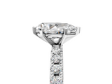 White gold Pear Solitaire Pavé Band with Four-Prong Setting_178