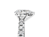 White gold Pear Solitaire Pave Diamond Engagement Ring with Four-Prong Setting_270