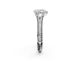 White gold Pear Solitaire Pave Split Shank Engagement Ring with Six-Prong Setting_49