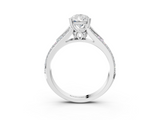 White gold Pear Solitaire Pave Split Shank Engagement Ring with Six-Prong Setting_50