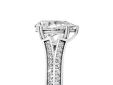 White gold Pear Solitaire Pave Split Shank Engagement Ring with Six-Prong Setting_52