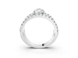 White gold Pear Solitaire Split Shank Pave Diamond Ring_51
