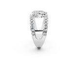 White gold Pear Solitaire Split Shank Pave Diamond Ring_51