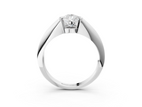 White gold Pear Solitaire Tension Set Diamond Ring_23