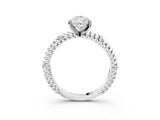 White gold Pear Solitaire Twisted Band Prong Set Engagement Ring_88