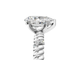 White gold Pear Solitaire Twisted Band Prong Set Engagement Ring_90