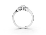 White gold Pear Solitaire Twisted Band Scroll Prong Ring_6