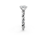 White gold Pear Solitaire Twisted Band with Pavé Accents and Four-Prong Setting_37