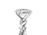 White gold Pear Solitaire Twisted Band with Pavé Accents and Four-Prong Setting_40