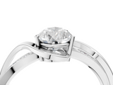 White gold Pear Solitaire Twisted Band with Prong Setting_54