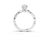 White gold Pear Solitaire Twisted Pave Band with Four-Prong Setting_26