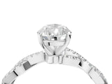 White gold Pear Solitaire Twisted Pave Band with Four-Prong Setting_27