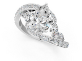 White gold Pear Solitaire with Pavé Twist Band and Four-Prong Setting_122
