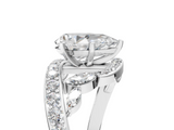 White gold Pear Solitaire with Pavé Twist Band and Four-Prong Setting_128