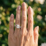 White gold Pear Solitaire with Pavé Twist Band and Four-Prong Setting_13