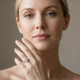 White gold Pear Solitaire with Pavé Twist Band and Four-Prong Setting_14