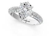 White gold Pear Solitaire with Pave Band and Four-Prong Setting_25