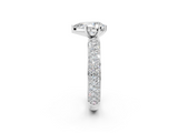 White gold Pear Solitaire with Pave Band and Four-Prong Setting_26