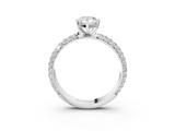 White gold Pear Solitaire with Pave Band and Four-Prong Setting_27