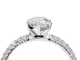 White gold Pear Solitaire with Pave Band and Four-Prong Setting_28