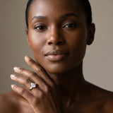 White gold Pear Solitaire with Tapered Baguette Side Stones on a Classic Band with Six-Prong Setting_188
