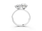 White gold Pear and Emerald Cut Toi Moi Ring with Prong Setting_70