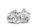 White gold Pear and Heart Toi Moi Ring with Prong Setting and Micro Pave Band 1