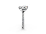 White gold Pear and Heart Toi Moi Ring with Prong Setting and Micro Pave Band 3