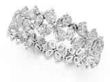 White gold Pear and Marquise Diamond Floral Promise Ring_1