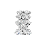 White gold Pear and Marquise Diamond Floral Promise Ring_5
