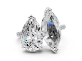 White gold Pear and Marquise Toi Moi Ring with Prong Setting and Pave Band_57