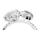 White gold Pear and Marquise Toi Moi Ring with Prong Setting and Pave Band_61