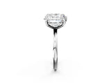 White gold Pear and Princess Toi Moi Ring with Prong Setting and Plain Band 2