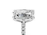 White gold Pear and Radiant Toi Moi Ring with Prong Setting and Micro Pave Band_13