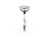 White gold Pear and Radiant Toi Moi Ring with Prong Setting and Plain Band 2
