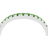 White gold Peridot Pavé Curved Wedding Band_10