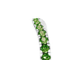 White gold Peridot Pavé Curved Wedding Band_11
