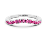 White gold Pink Sapphire Pavé Curved Wedding Band_18