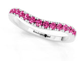 White gold Pink Sapphire Pavé Curved Wedding Band_19