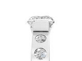White gold Princess Brilliant Channel-Set Diamond Ring with Bezel Prong Setting_11