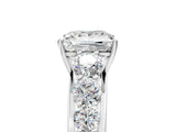 White gold Princess Brilliant Diamond Pavé Band with Six-Prong Setting_8