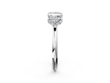 White gold Princess Brilliant Solitaire Engagement Ring with Six-Prong Setting and Classic Band_22