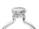 White gold Princess Brilliant Solitaire Engagement Ring with Six-Prong Setting and Classic Band_24