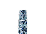 White gold Princess Cut Aquamarine Channel-Set Eternity Band with Prong Setting_11