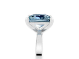 White gold Princess Cut Aquamarine Solitaire Engagement Ring with Classic Band and Four-Prong Setting_29
