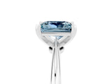 White gold Princess Cut Aquamarine Solitaire Engagement Ring with Classic Band and Four-Prong Setting_41