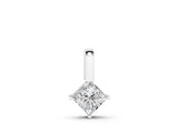 White gold Princess Cut Bezel Set Diamond Pendant_6