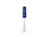 White gold Princess Cut Blue Sapphire Channel-Set Eternity Band with Prong Setting_8
