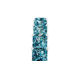 White gold Princess Cut Blue Topaz Channel-Set Eternity Band with Prong Setting_11